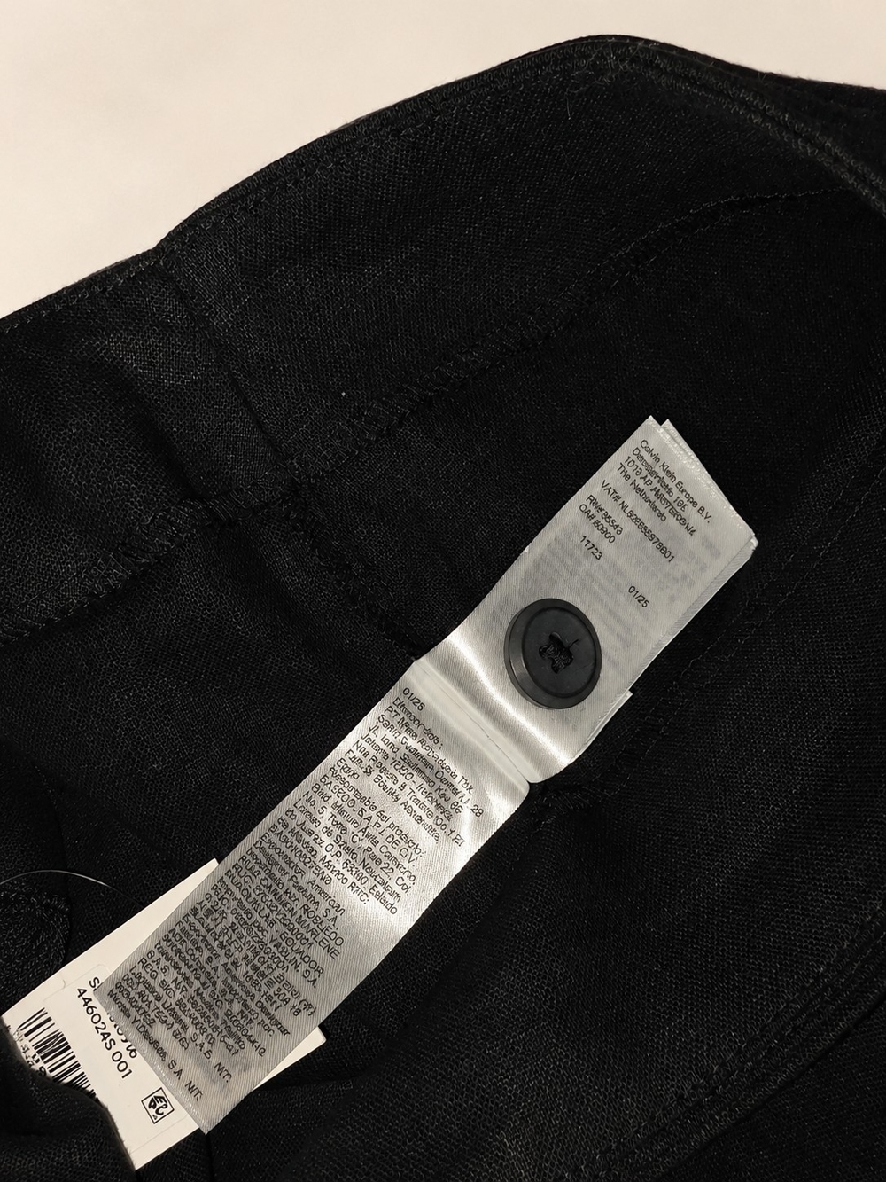 Calvin Klein Black Linen Blend Wrap Mini Skirt Size 4 NWT - Picture 6 of 7